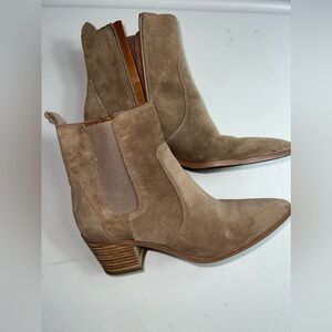 Franco sarto sager suede sager tan booties ankle boot